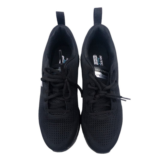 Skechers Men’s Air Cooled Memory Foam Lite-Foam Machine Washable Black Size 8 - Picture 2 of 7